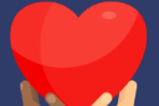 two hands holding a heart